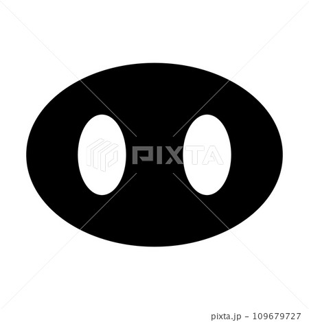 シンプルな豚の鼻のシルエットアイコン。ベクター。 109679727