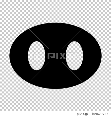 シンプルな豚の鼻のシルエットアイコン。ベクター。 109679727