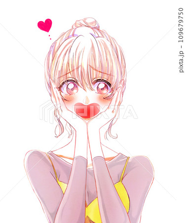 ときめく女性　ギャグ調 109679750