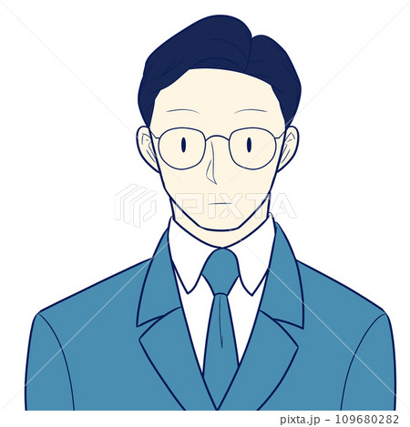 眼鏡をかけた男性 109680282
