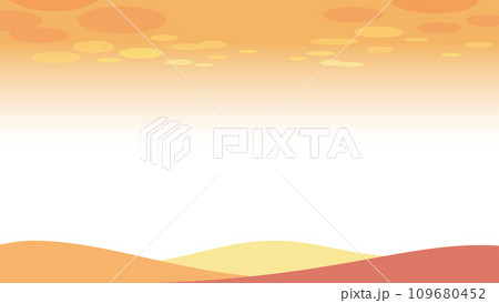 鰯雲の空と秋の丘の壁紙フレーム 109680452