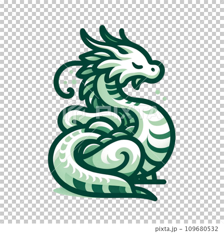 簡單的龍插畫 簡單的龍插畫 109680532