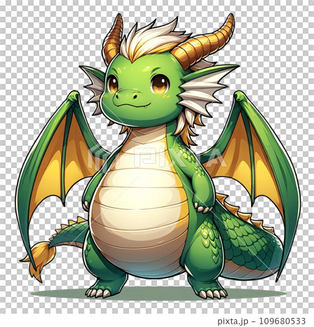 アニメ調の可愛いドラゴンのイラスト素材 [109680533] - PIXTA