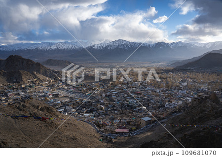 Panoramic View over Leh in Ladakh 109681070