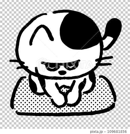 一隻黑白眼睛、滿臉的斑點貓 一隻黑白眼睛、滿臉的斑點貓 109681856
