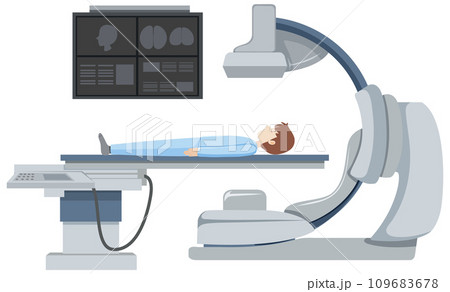 People Sleeping on X-Ray Machine for Medical Examination 109683678