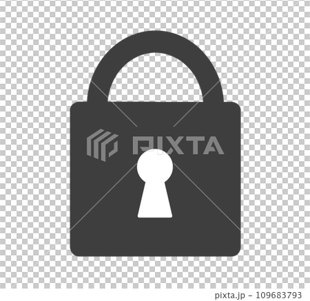 simple black padlock 109683793