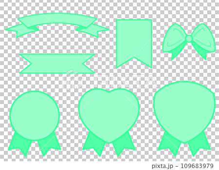 いろんなリボンのイラスト 【セット】 109683979