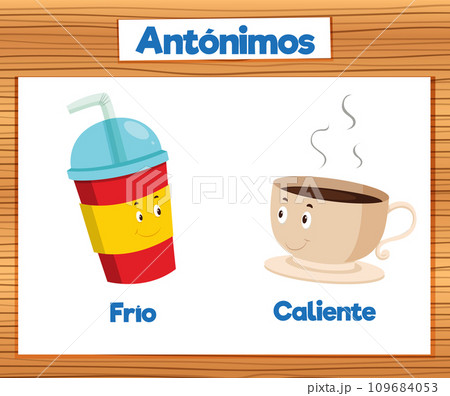 Spanish Language Education: Frio and Caliente Picture Cards 109684053