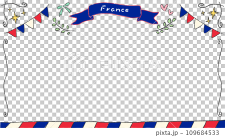 Background frame inspired by France, stylish hand-drawn illustration Background frame inspired by France, stylish hand-drawn illustration 109684533