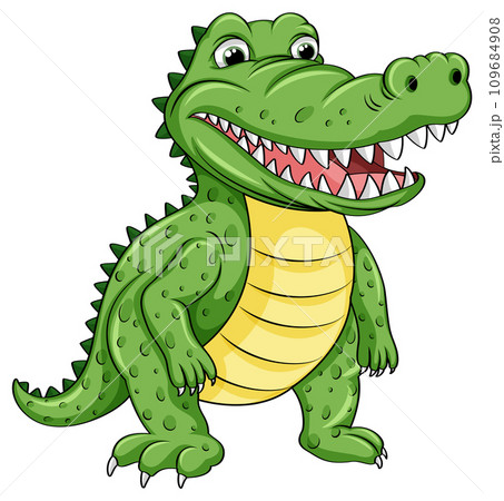 Crocodile In Funny Cartoon Style 109684908