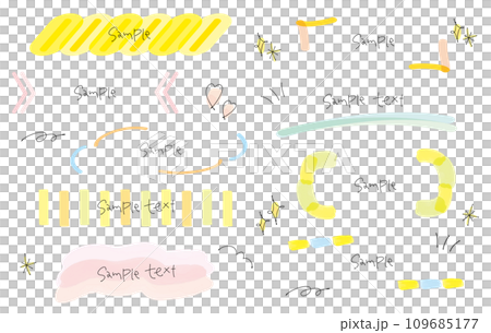 Pen decoration frame watercolor warm colors 109685177