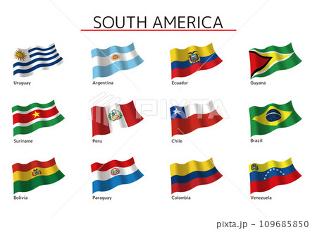 南アメリカ地域の国旗 英語表記 109685850