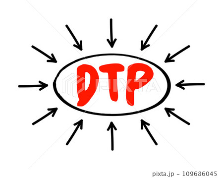 DTP Diphtheria Tetanus Pertussis - bacterial diseases that can be safely prevented with vaccines, acronym text with arrows DTP Diphtheria Tetanus Pertussis - bacterial diseases that can be safely prevented with vaccines, acronym text with arrows 109686045