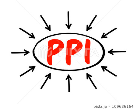 PPI - Pixels Per Inch are measurements of the pixel density of an electronic image device, acronym technology concept with arrows PPI - Pixels Per Inch are measurements of the pixel density of an electronic image device, acronym technology concept with arrows 109686164