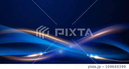 blue abstract background with luxury golden elements vector illustration 109688399