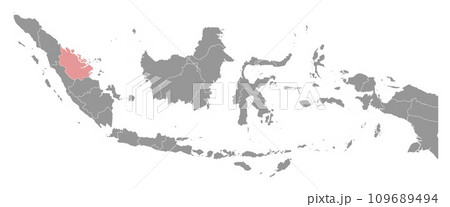 Riau province map, administrative division of Indonesia. Vector illustration. Riau province map, administrative division of Indonesia. Vector illustration. 109689494