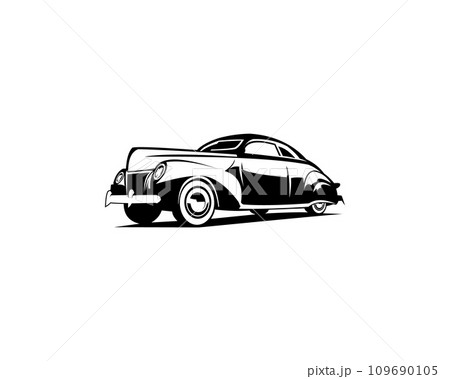 old car from 1932. isolated on white background seen from the side. best for badge, emblem, icon, sticker design. available in eps 10 old car from 1932. isolated on white background seen from the side. best for badge, emblem, icon, sticker design. available in eps 10 109690105