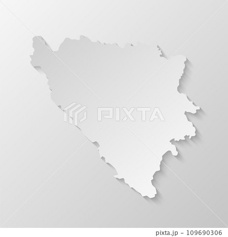 Minimal white map Bosnia and Herzegovina, template 109690306