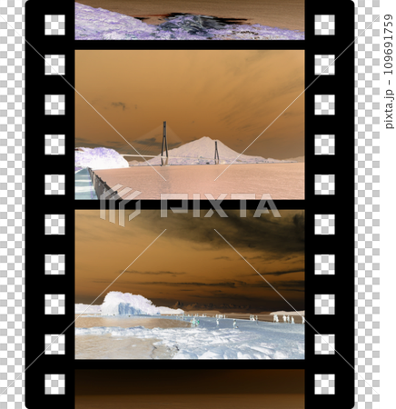 Illustration of developed negative film Illustration of developed negative film 109691759