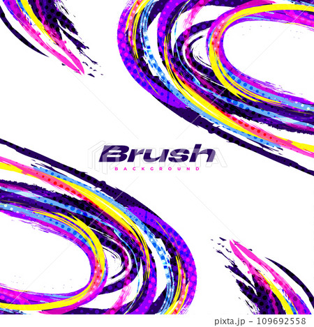 Abstract and Colorful Brush Background with Halftone Effect. Grunge Background. Brush Stroke Illustration for Banner, Poster, or Sports Background. Scratch and Texture Elements For Design Abstract and Colorful Brush Background with Halftone Effect. Grunge Background. Brush Stroke Illustration for Banner, Poster, or Sports Background. Scratch and Texture Elements For Design 109692558