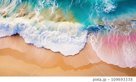 カラフルなビーチ 109693338