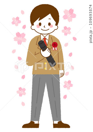 卒業式や入学式のイメージ。 卒業式や入学式のイメージ。 109693874