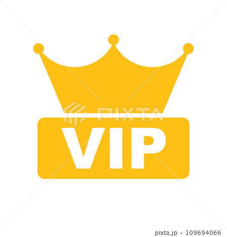 VIPと王冠のアイコン 黄色 109694066