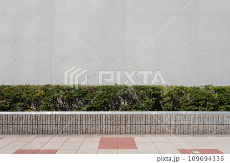 street wall background ,Industrial background, empty grunge urban street with warehouse brick wall 109694336