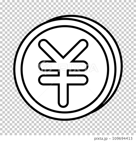 Simple money icon ¥ yen - Stock Illustration [109694413] - PIXTA