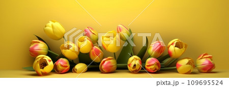 Bouquet of tulips isolated Bouquet of tulips isolated 109695524