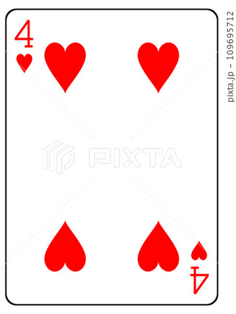 トランプ ハートの4 トランプ ハートの4 109695712