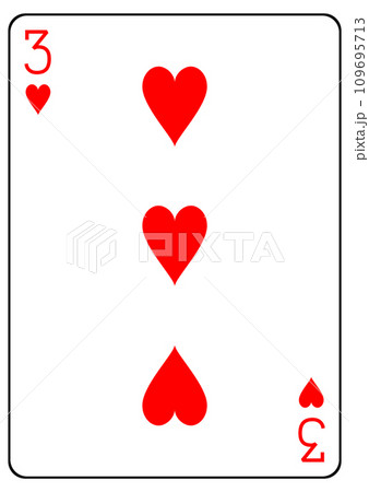 トランプ　ハートの3 109695713