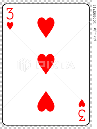 トランプ　ハートの3 109695713