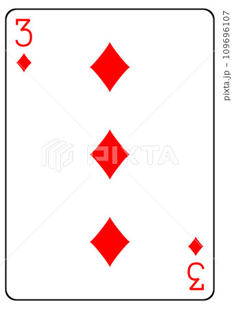 トランプ ダイヤの3のイラスト素材 [109696107] - PIXTA