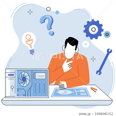 Technical support. Vector illustration. Connection to reliable technical network is essential for accessing support when needed Technical assistants provide guidance and support in utilizing complex Technical support. Vector illustration. Connection to reliable technical network is essential for accessing support when needed Technical assistants provide guidance and support in utilizing complex 109696152