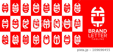 Simple capsule letter Y YY logo design set Simple capsule letter Y YY logo design set 109696455