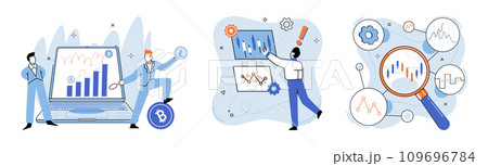 Crypto invest. Vector illustration. Money invested in cryptocurrencies can be used for online payments and transactions Technology plays crucial role in facilitating crypto investments and ensuring Crypto invest. Vector illustration. Money invested in cryptocurrencies can be used for online payments and transactions Technology plays crucial role in facilitating crypto investments and ensuring 109696784