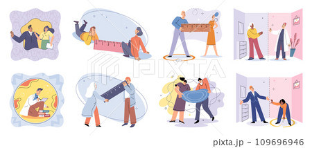 Personal space vector illustration. The personal space concept delves into intricate relationship between psychology and social dynamics Nurturing interpersonal relationships entails finding balance 109696946