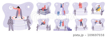 Personal space vector illustration. Effective communication involves respecting personal space and boundaries Physical contact can be comforting or discomforting depending on personal preferences Personal space vector illustration. Effective communication involves respecting personal space and boundaries Physical contact can be comforting or discomforting depending on personal preferences 109697038