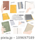 メモ帳とノート 109697589