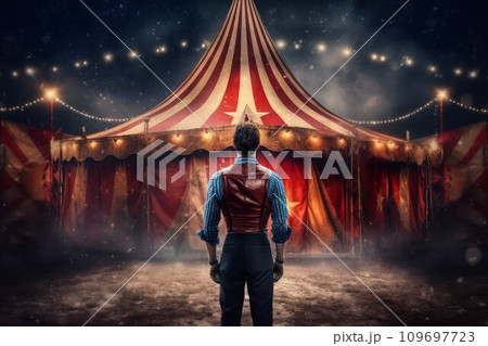Circus tent arena performer top star. Fun show. Generate Ai Circus tent arena performer top star. Fun show. Generate Ai 109697723