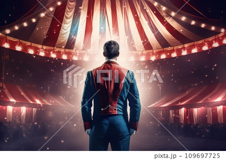 Circus tent arena performer strong man. Top perform. Generate Ai Circus tent arena performer strong man. Top perform. Generate Ai 109697725