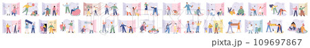 Personal space vector illustration. The concept personal space is deeply ingrained in human psychology and social norms Setting clear boundaries is important for preventing personal space violations 109697867
