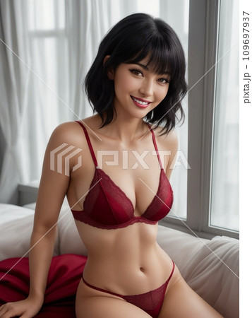 ランジェリーの女性 109697937