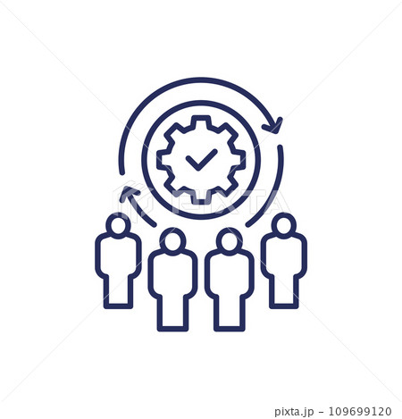 joint venture line icon on white 109699120