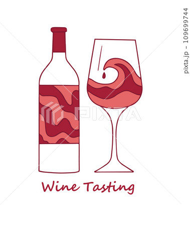 Creative vector illustration with a wine bottle and a glass of wine in the style of contemporary painting.art design for the menu or for decoration of restaurant,bar in contemporary style.Hand-drawn Creative vector illustration with a wine bottle and a glass of wine in the style of contemporary painting.art design for the menu or for decoration of restaurant,bar in contemporary style.Hand-drawn 109699744