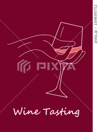 Female hand holding a glass with red wine. Vintage engraving stylized drawing. Vector illustration. Vector illustration 109699752