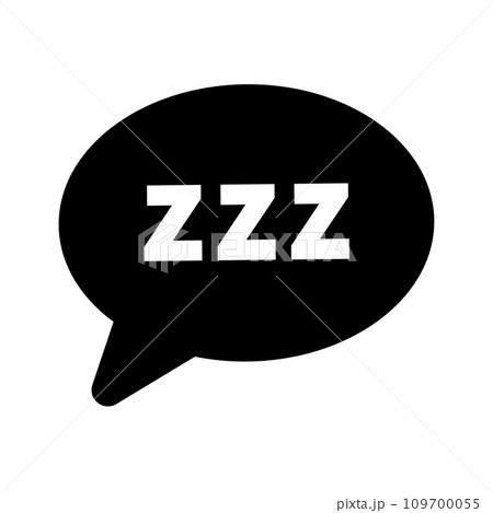 zzz 睡眠吹き出し シルエット zzz 睡眠吹き出し シルエット 109700055