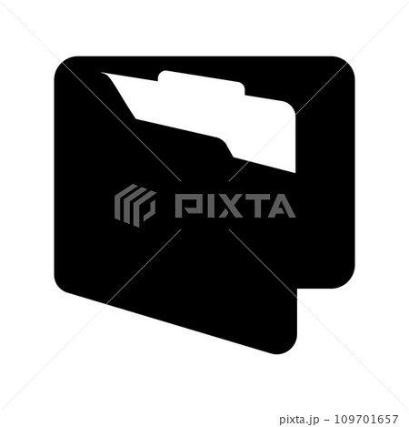 Folder black icon isolated on white background 109701657